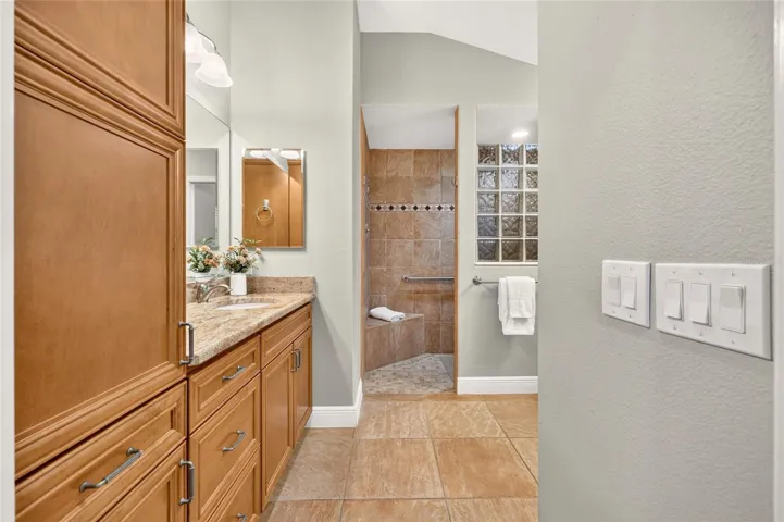 Cabinet Linen Closet, Tiled Roman Shower