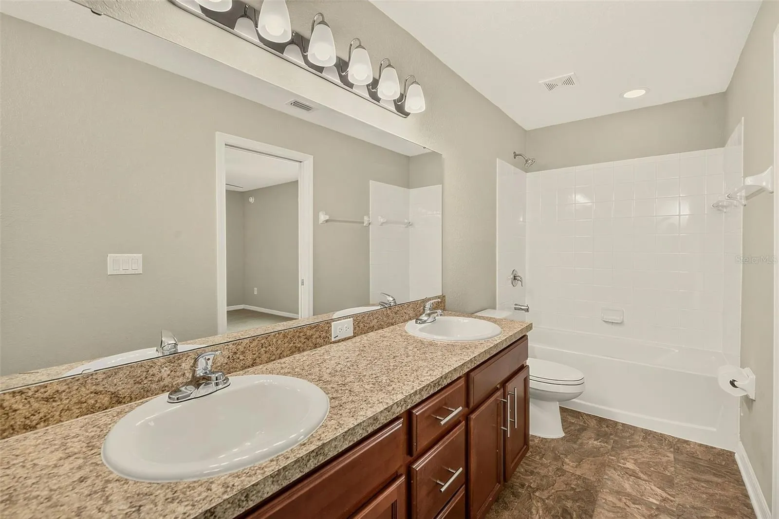 Jack and Jill bathroom between bedroom 2 and bedroom 3