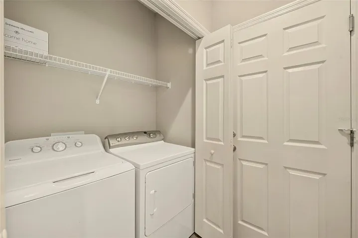Laundry in kitchen nook