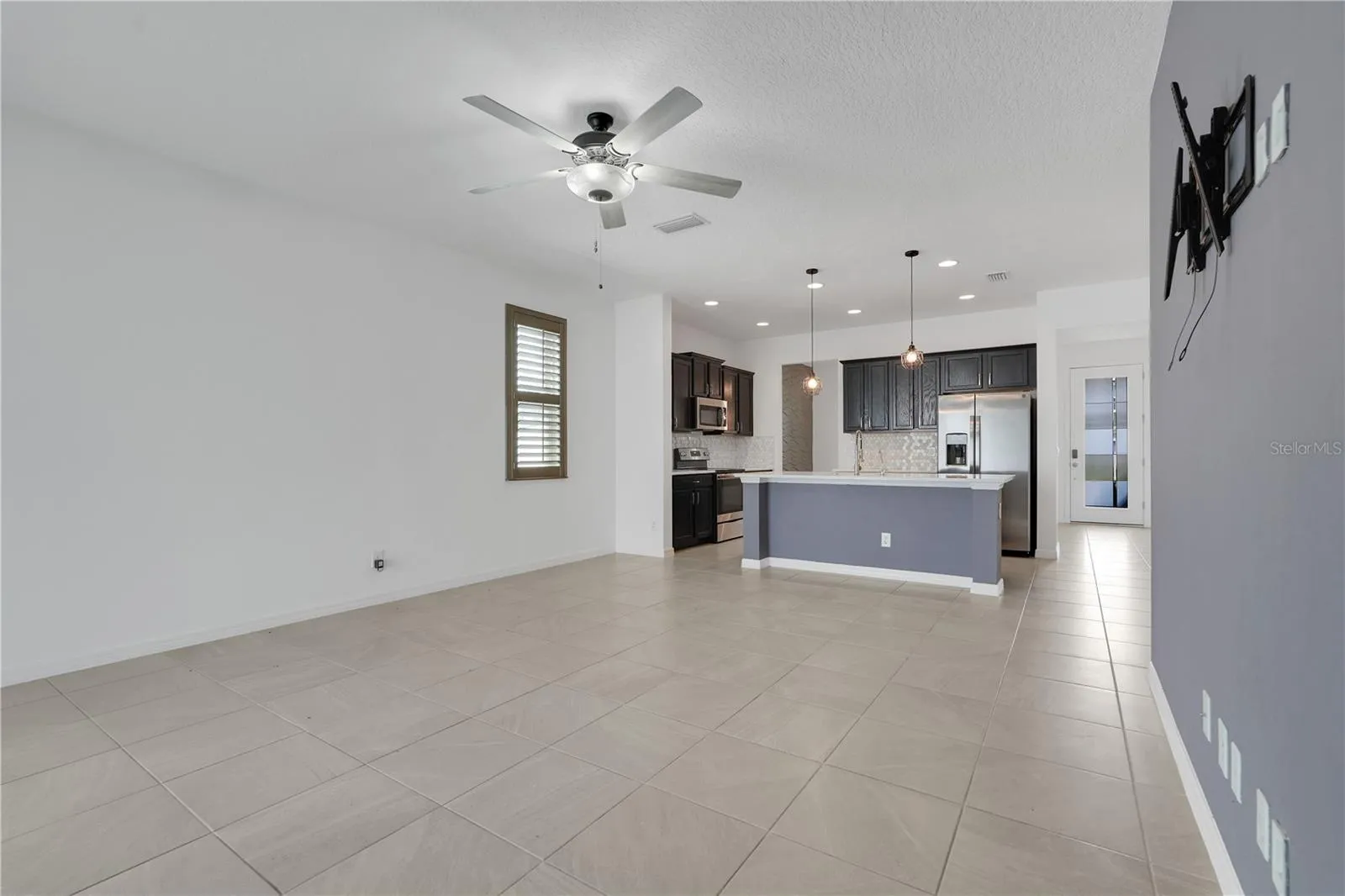 Family room combined with the kitchen.