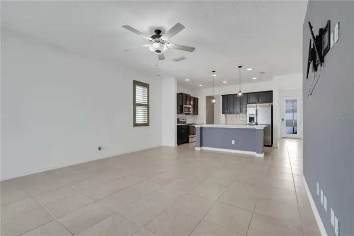 Family room combined with the kitchen.