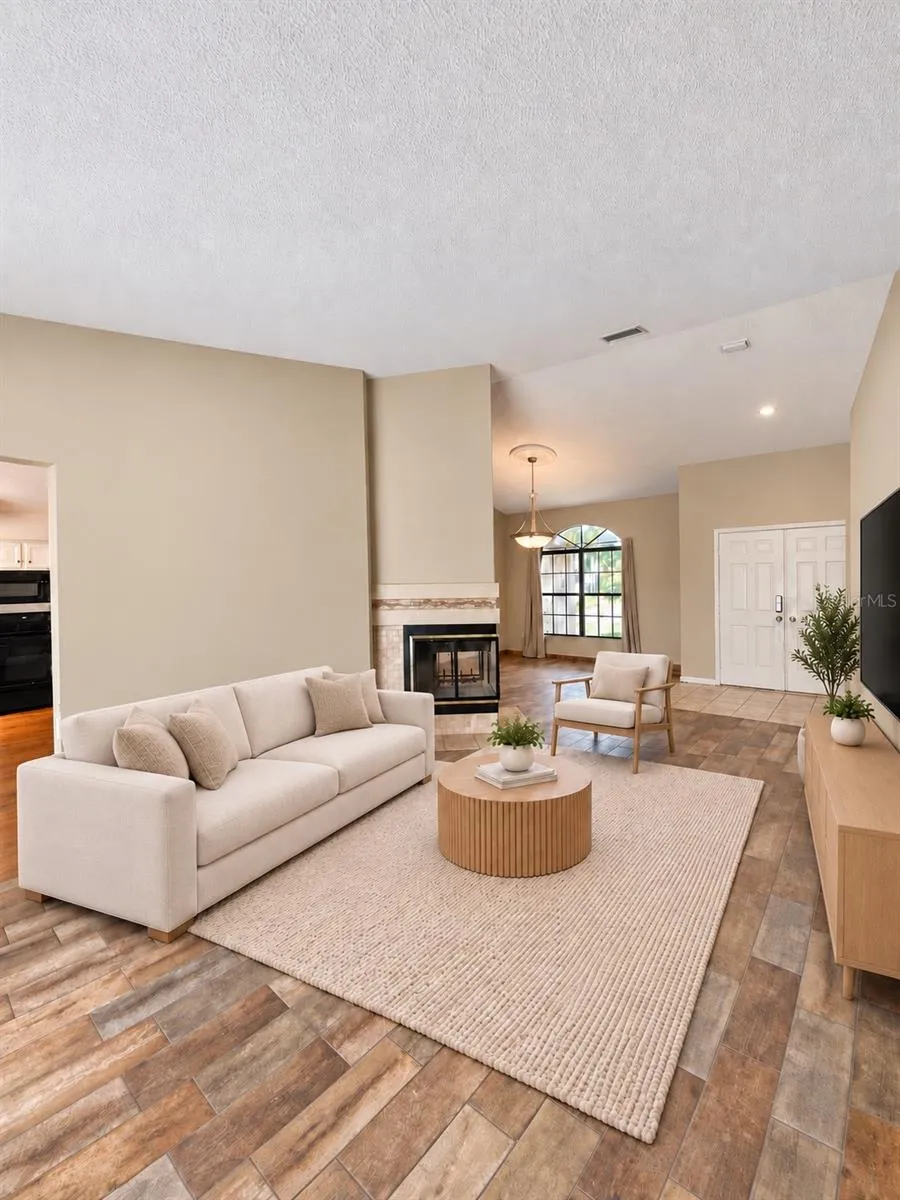 Staged living room