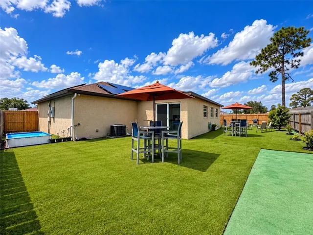 Spacious backyard made for relaxing.