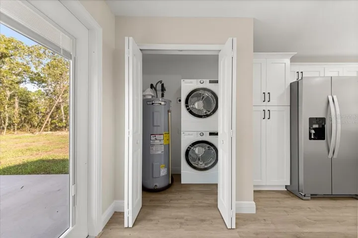 Inside Utility space for washer/dryer *Virtually Staged*