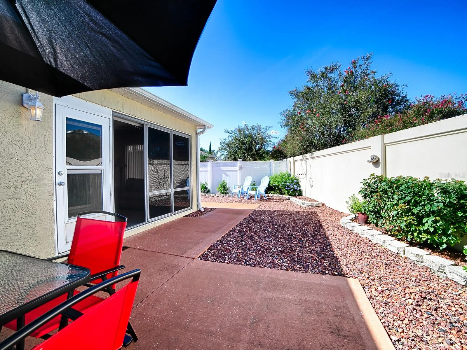 Your outdoor courtyard with painted concrete