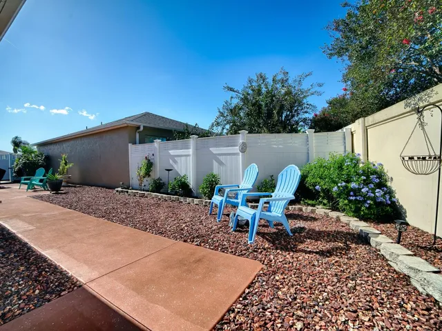 Your side courtyard with low yard maintenance