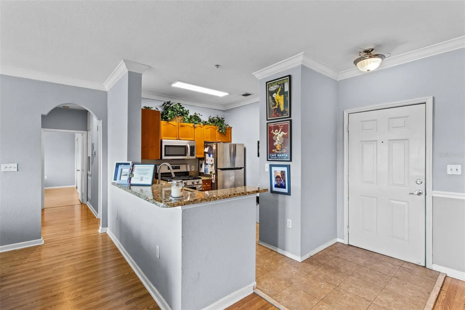 kitchen and hall