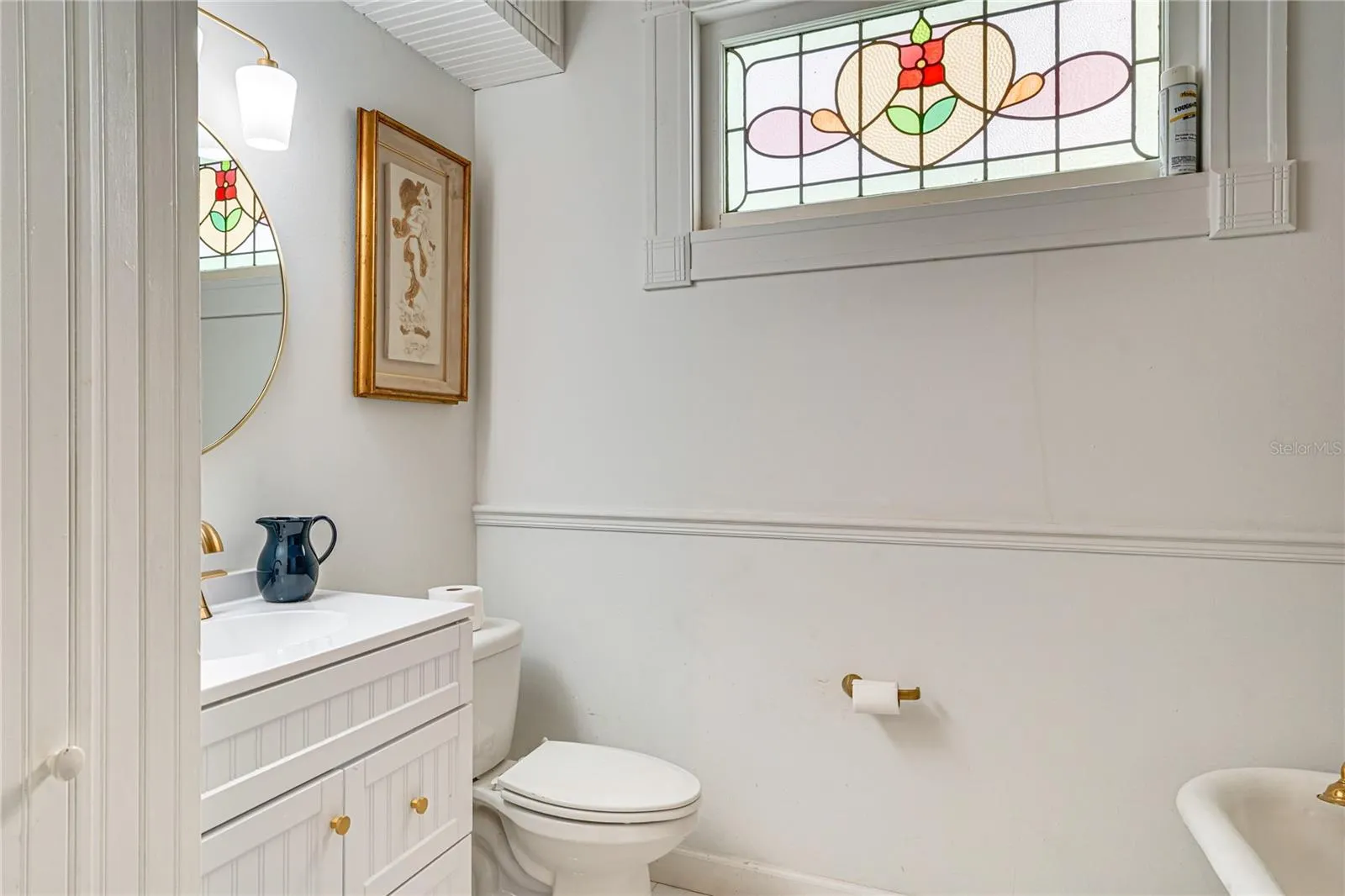 Updated Powder Room with Modern Fixtures