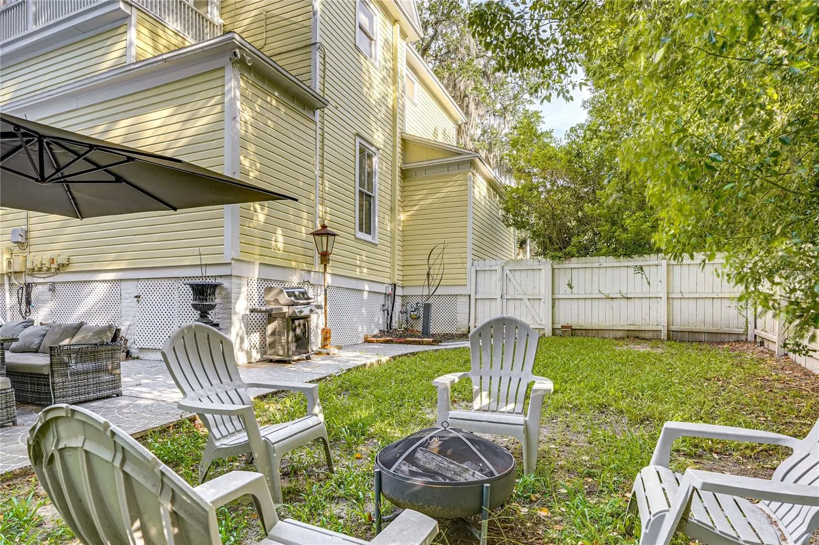 Covered Rear Patio and Backyard