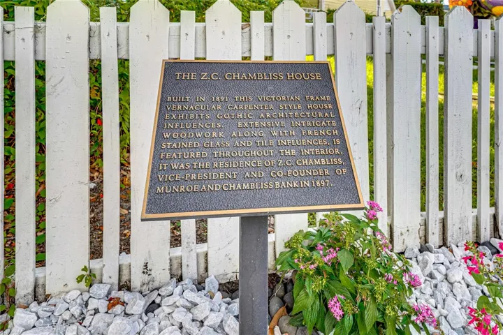 Historic Z.C. Chambliss House Marker