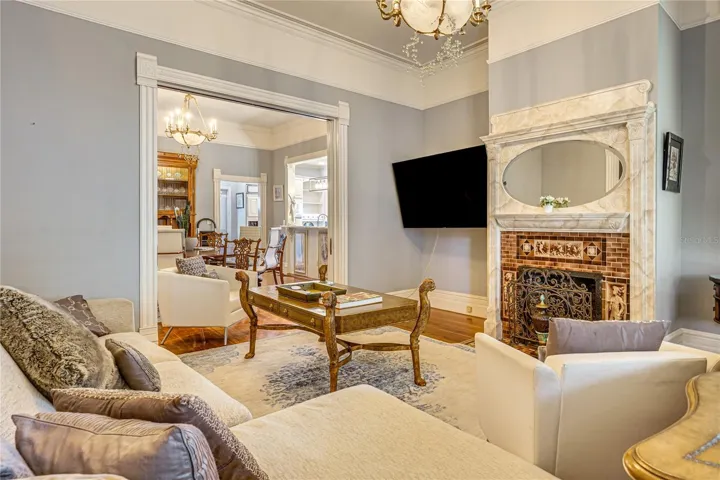 Living Room and Adjacent Dining Area
