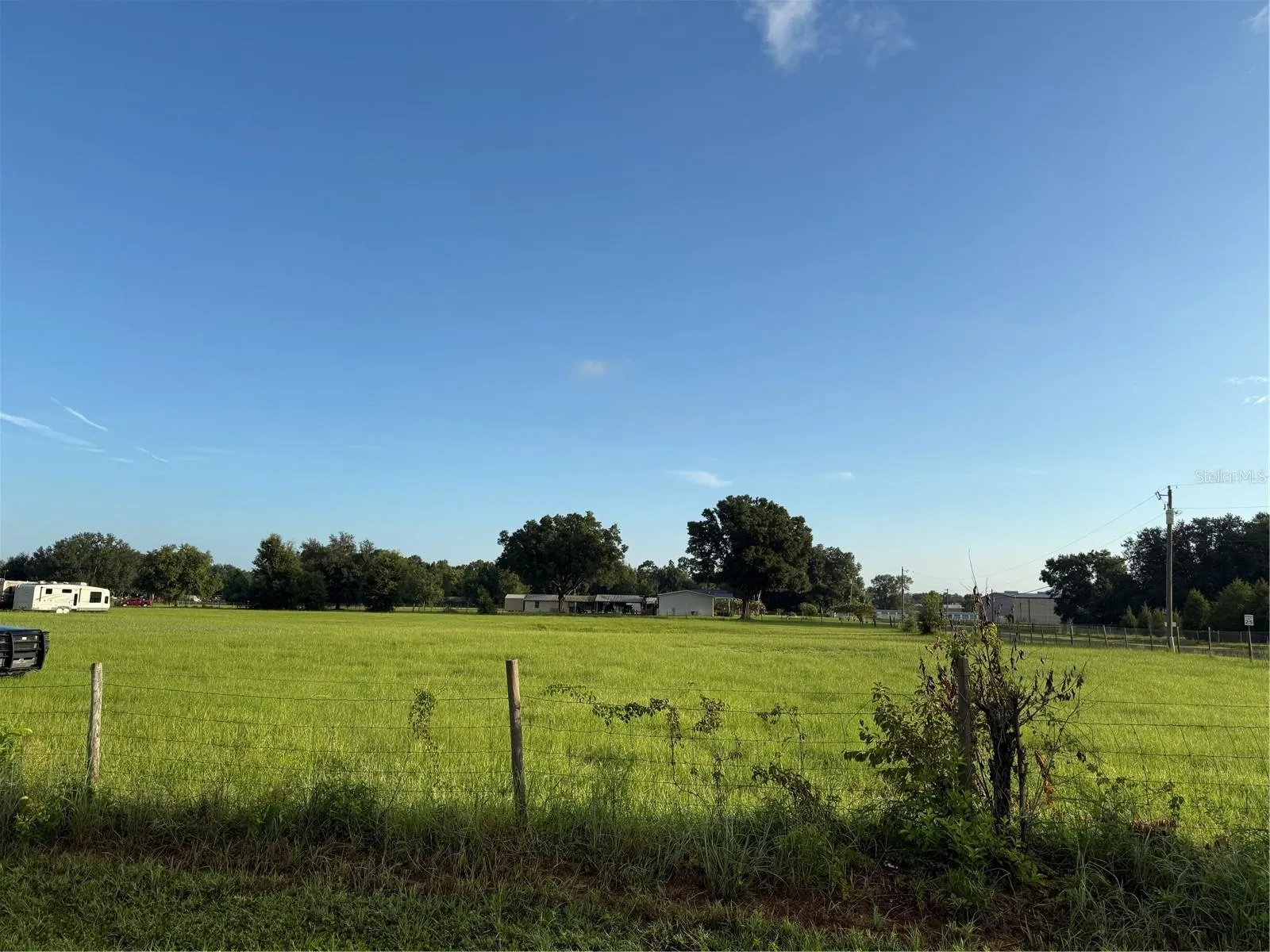 Vacant land next to storage area