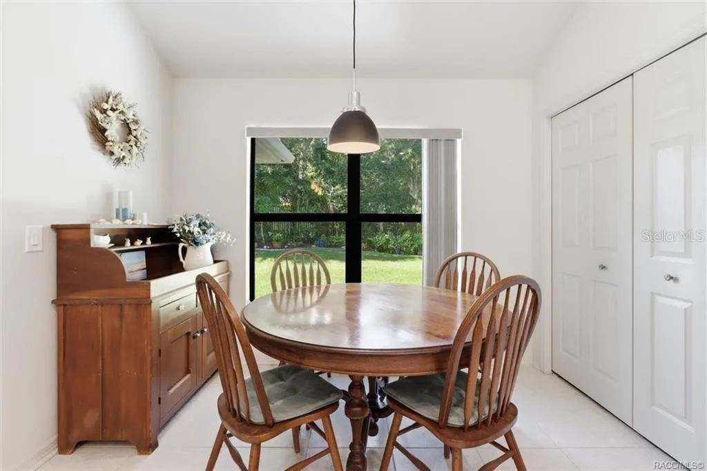 Breakfast Nook... Double BiFold Pantry Closet on Right