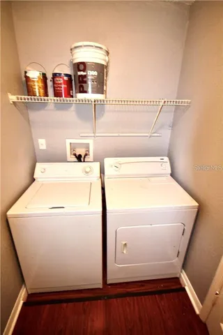Inside laundry closet