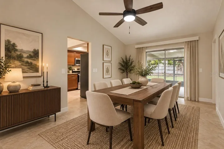 Dining/Office/Family Room Virtually Staged