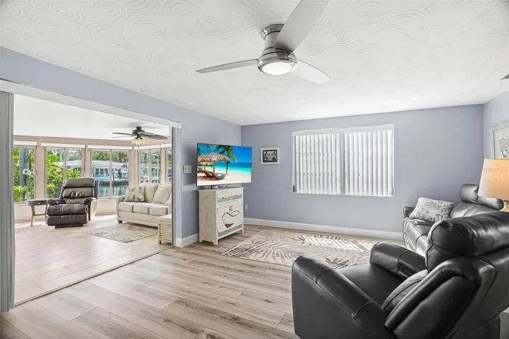 Living room opens to bonus room