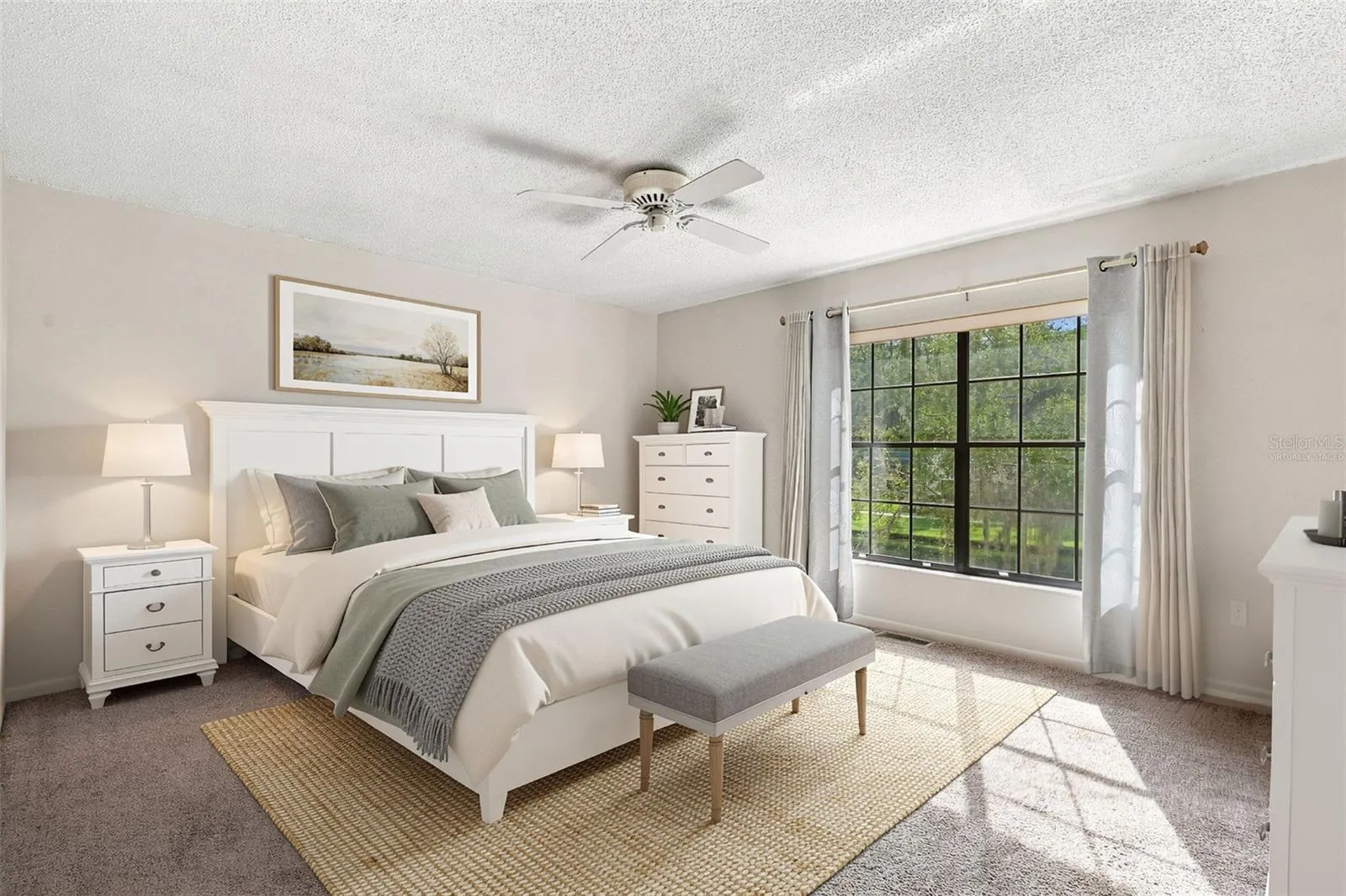 Primary Bedroom virtually staged