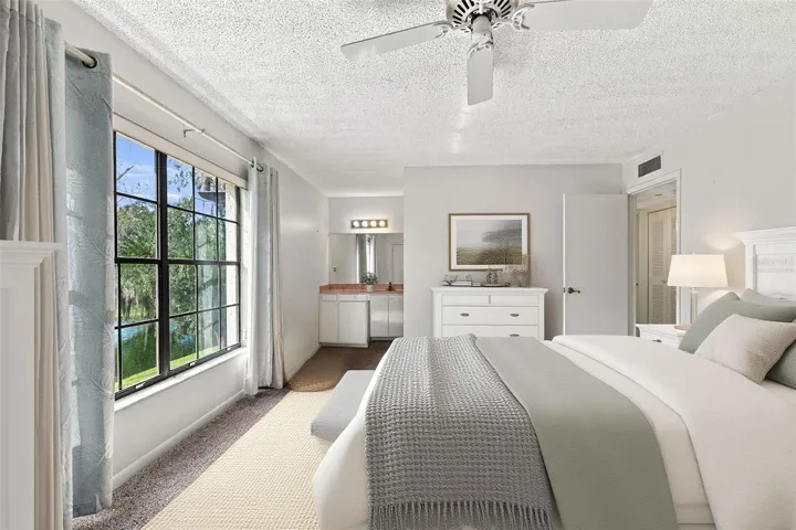 Primary bedroom virtually staged