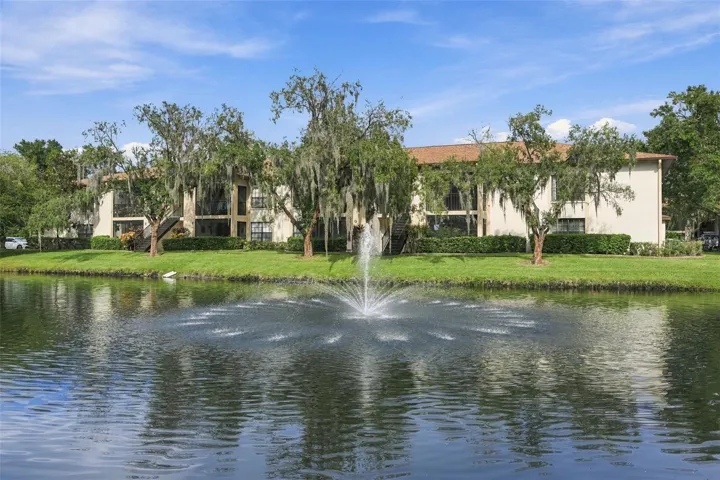 View of Water fountain from front porch