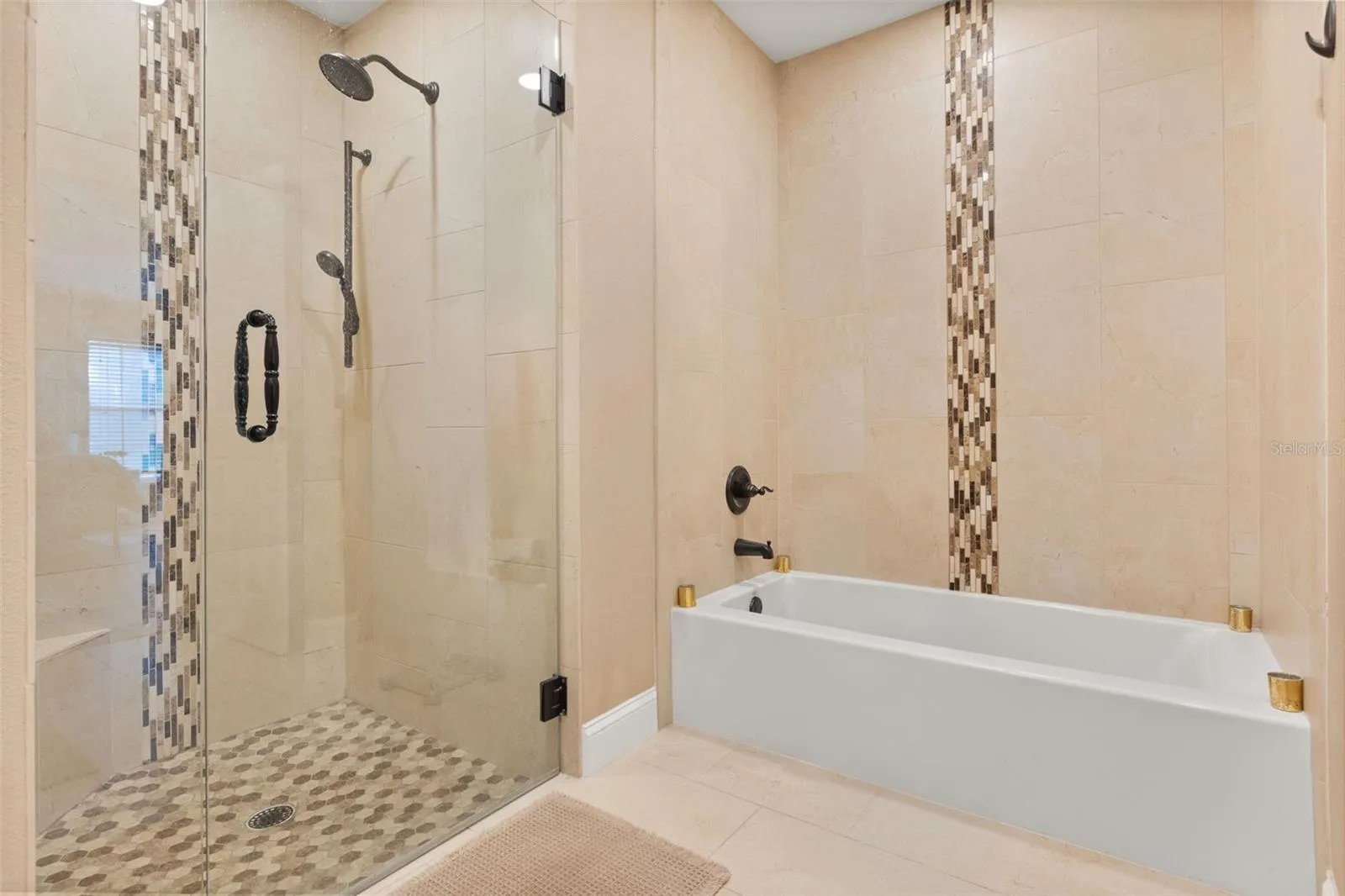 STAND ALONE TUB W/ GLASS SHOWER - PRIMARY BATHROOM