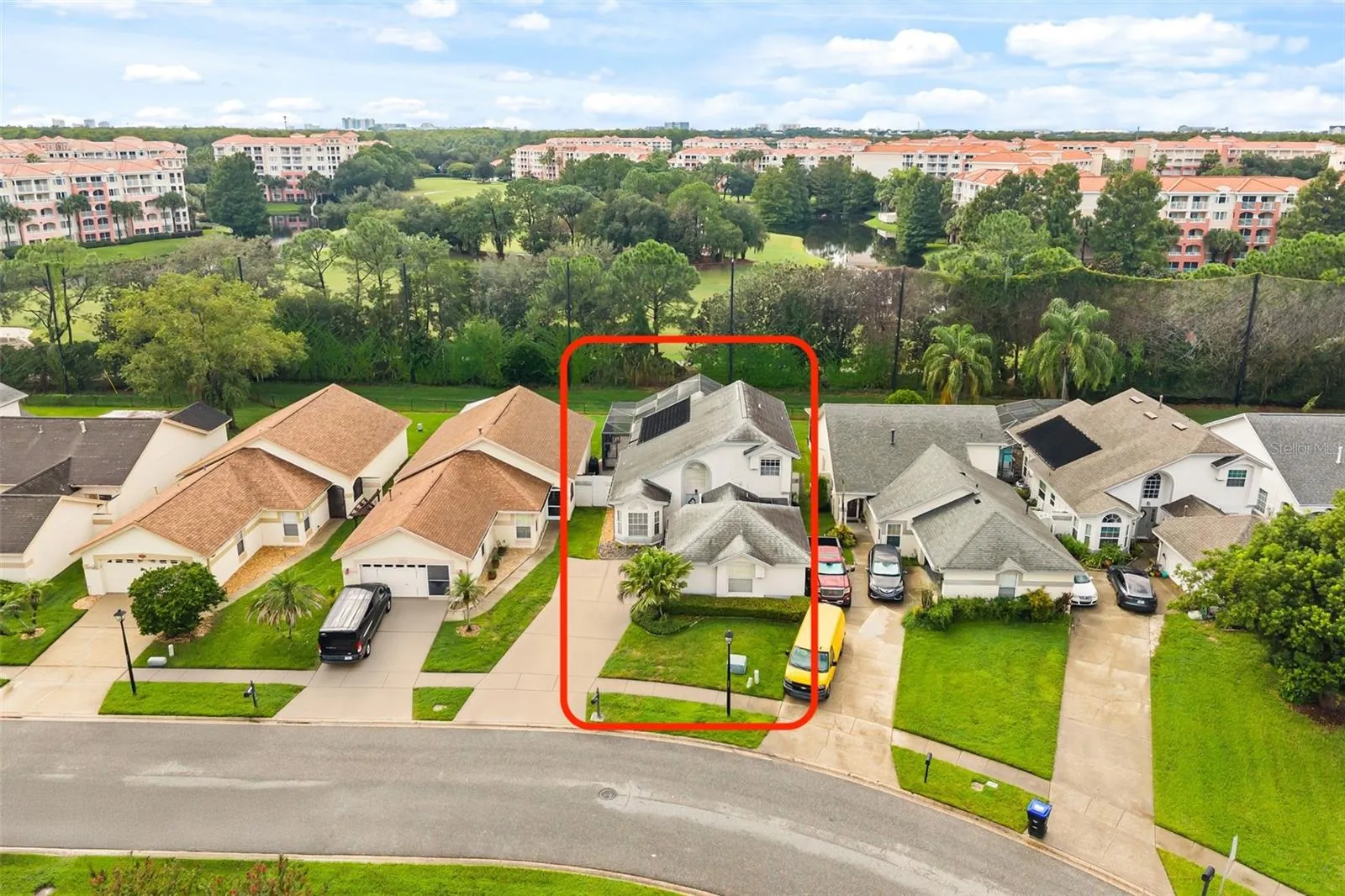 AERIAL VIEW W/ BACKING GOLF COURSE