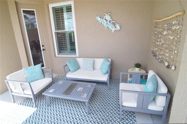 Shaded seating area