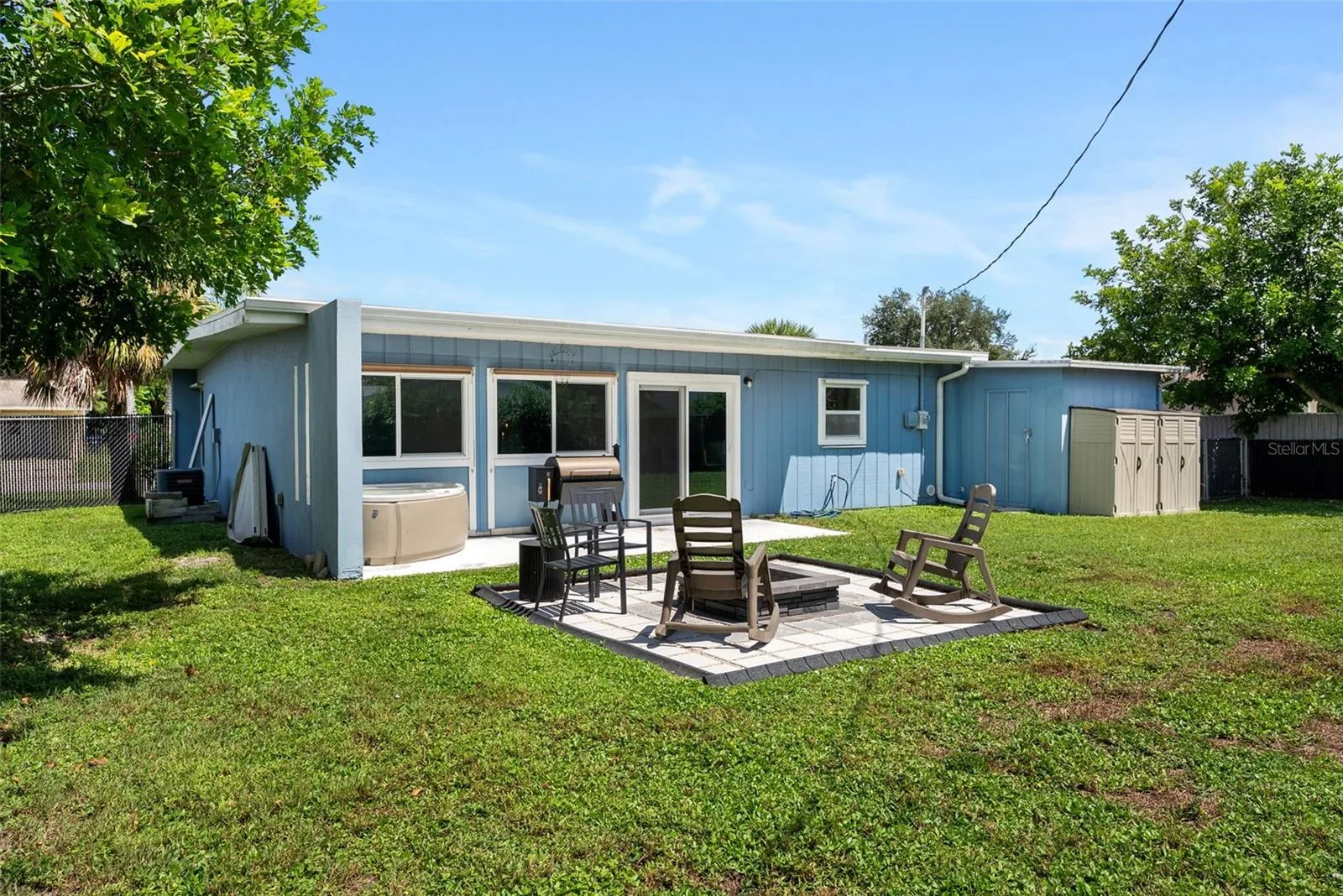Back Exterior with Firepit