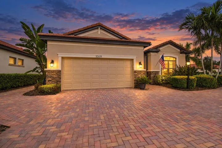 Twilight front elevation