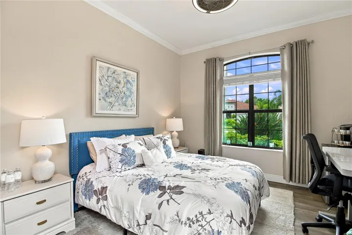 Bedroom with bed and accent decor