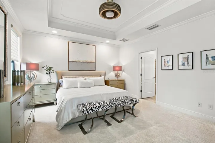 Bedroom with bed and sitting area