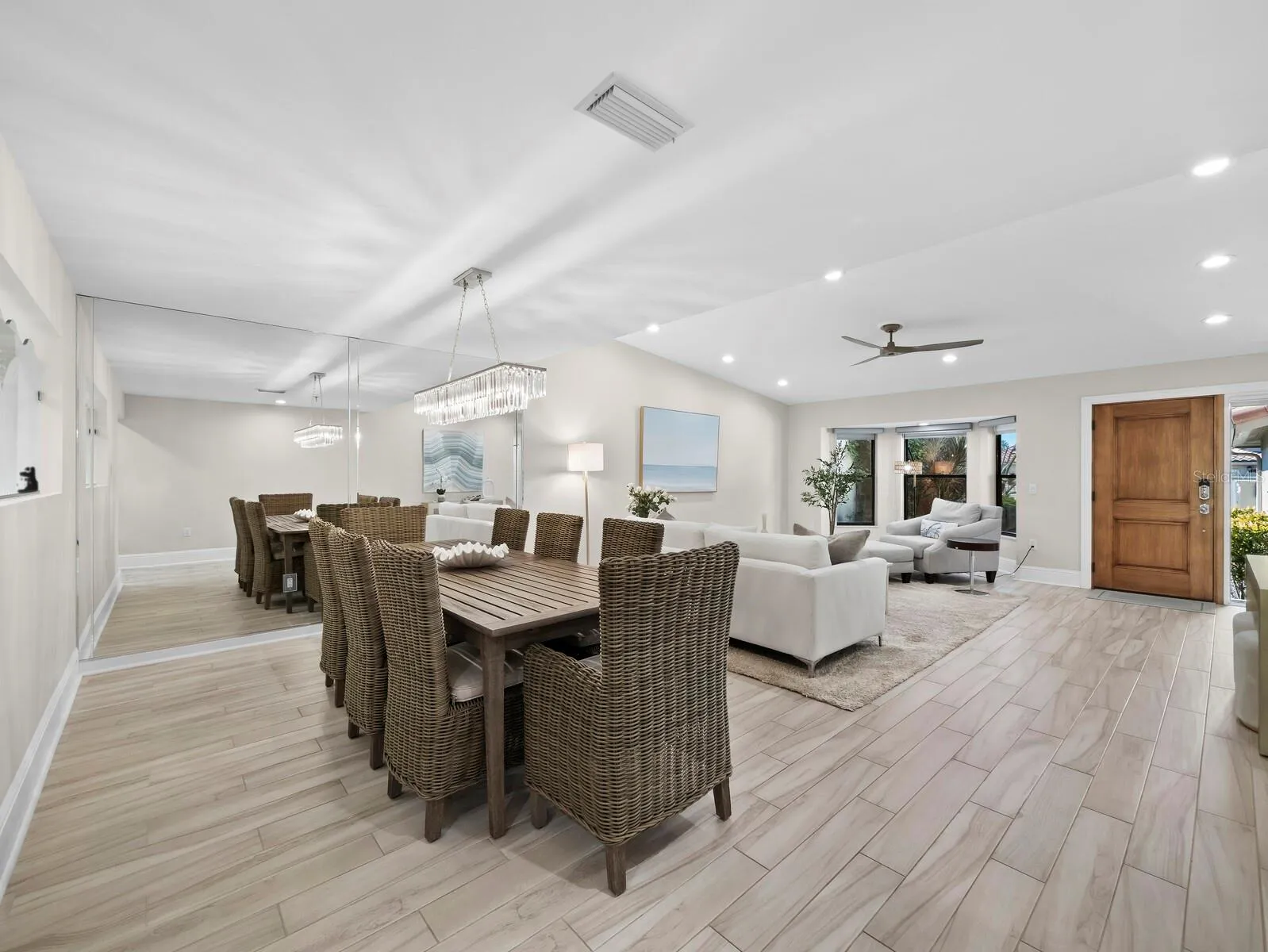 Dining and living room flow seamlessly