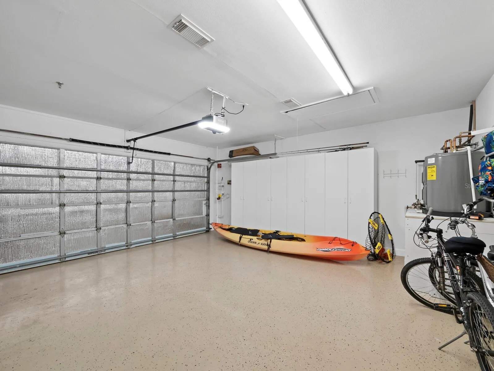 Spacious 2 car garage with storage