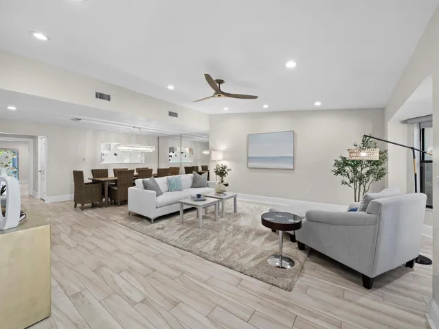 Relax in the light, airy living room