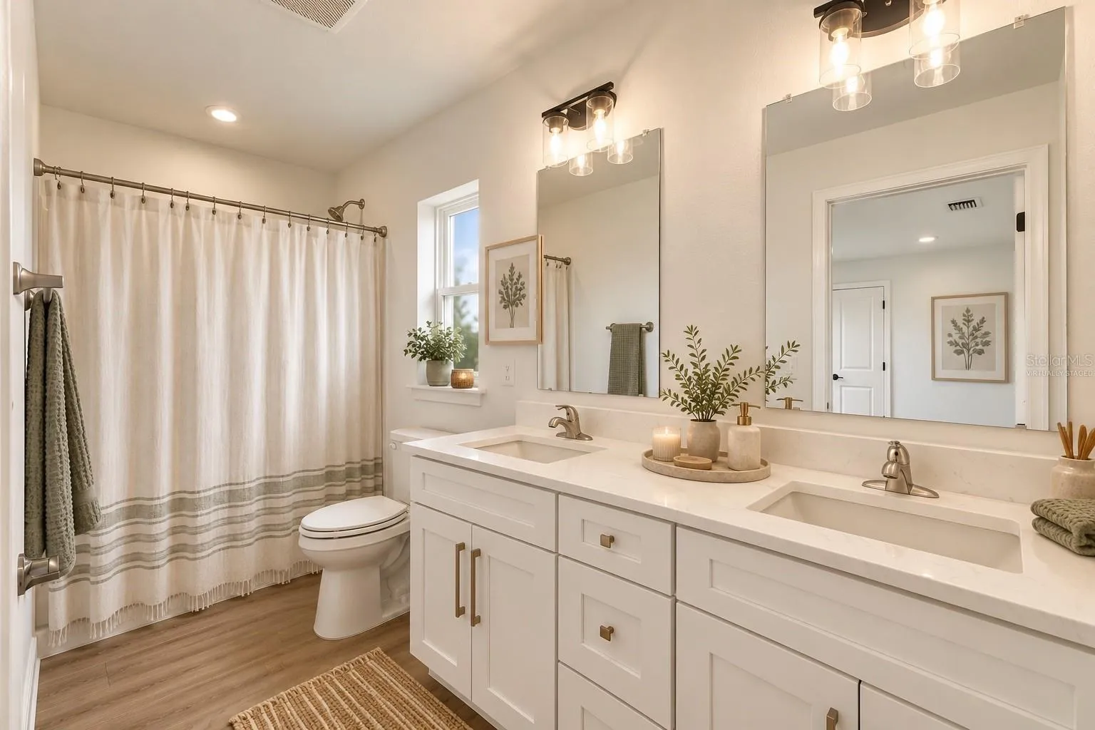Virtually stagedPrimary bathroom