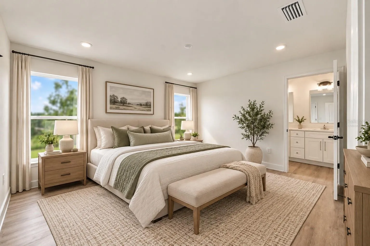 Virtually stagedPrimary bedroom