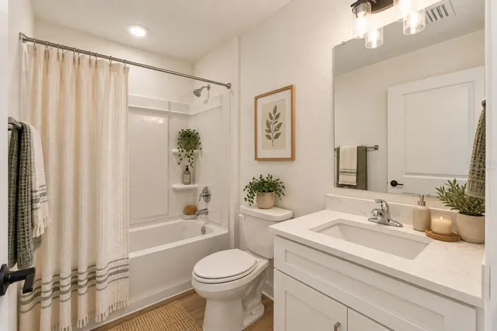 Virtually stagedGuest bathroom