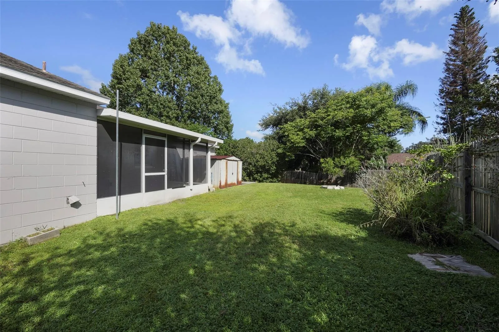 Large backyard
