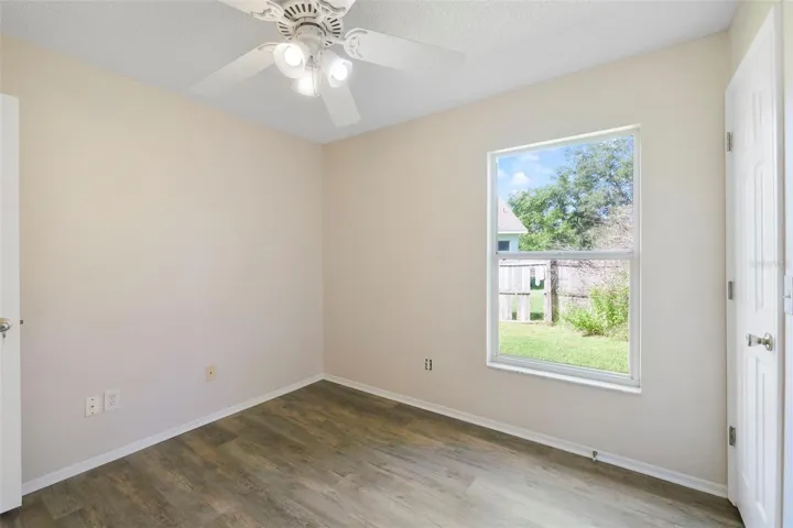 You've got a ceiling fan and vinyl plank floors