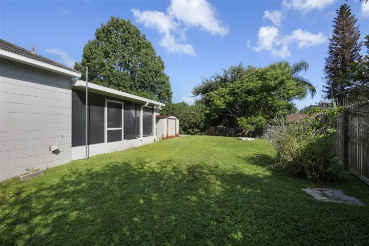 Large backyard