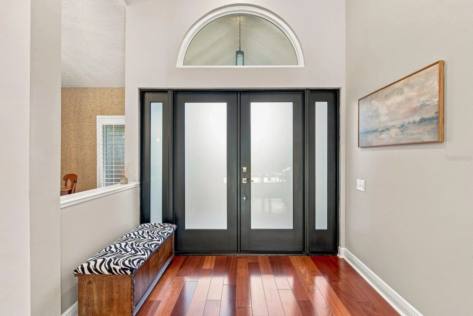 Front foyer, impact rated front door