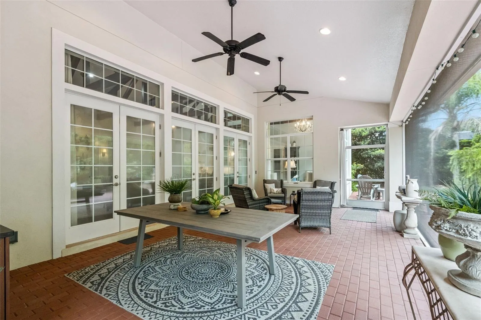 Screen-enclosed patio
