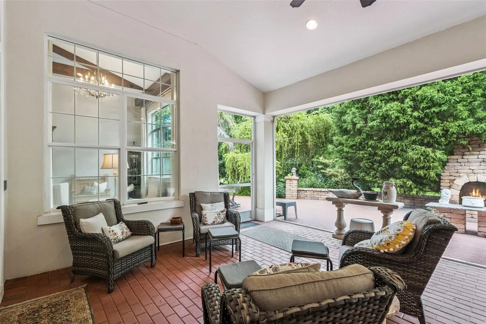 Screen-enclosed patio
