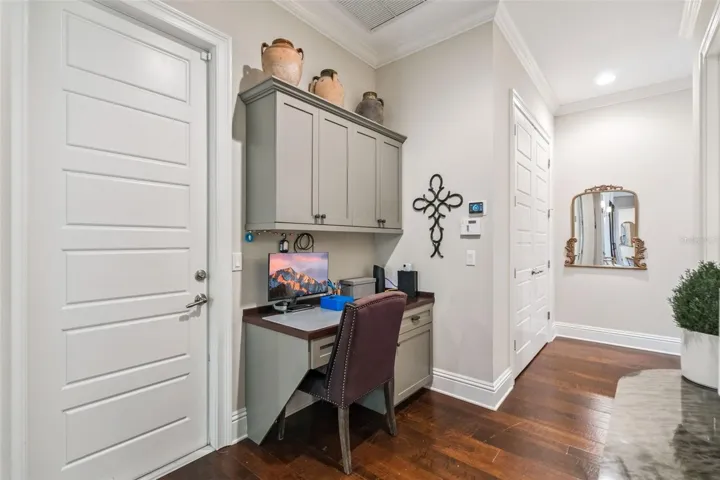 Workspace near laundry / garage