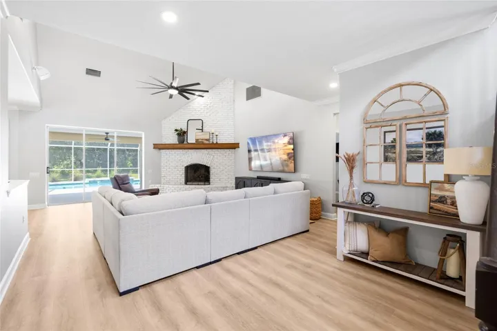 Great room from foyer area in front of stairs
