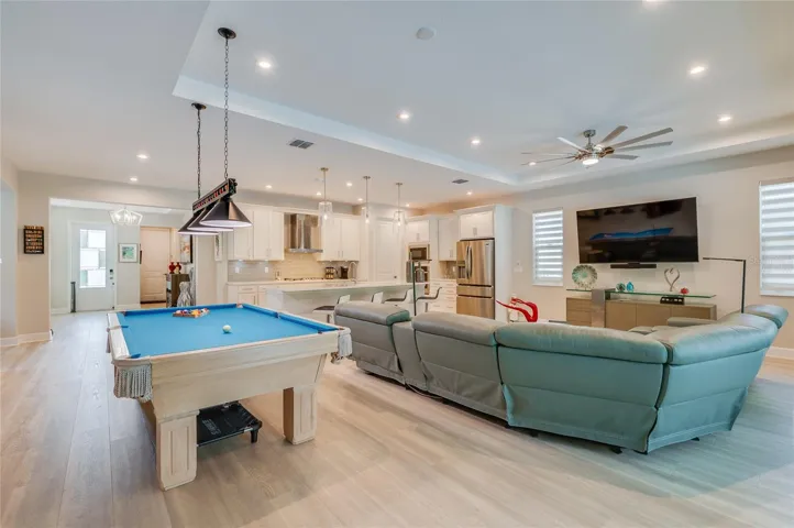 Dining table virtually staged in earlier photo