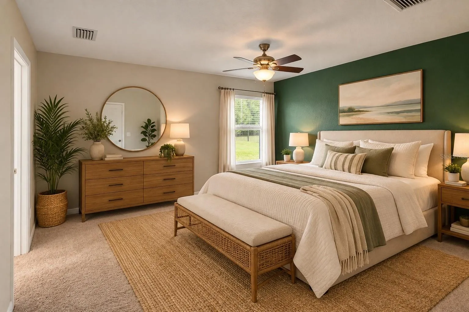 Staged Master Bedroom
