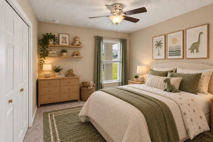 Staged Third Bedroom