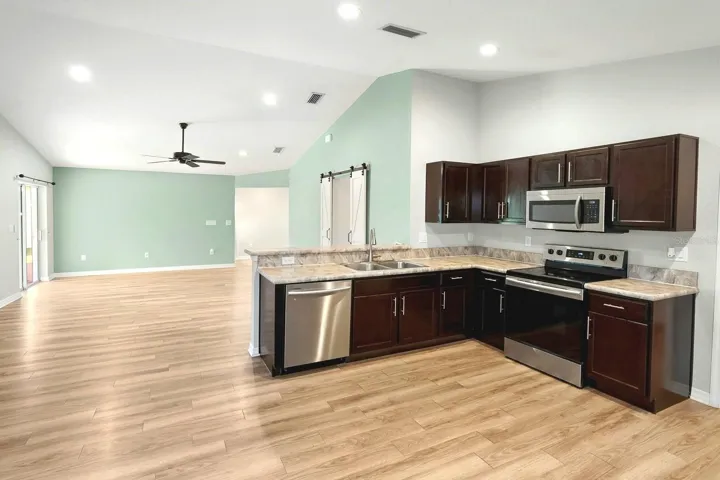 Kitchen and Living Room