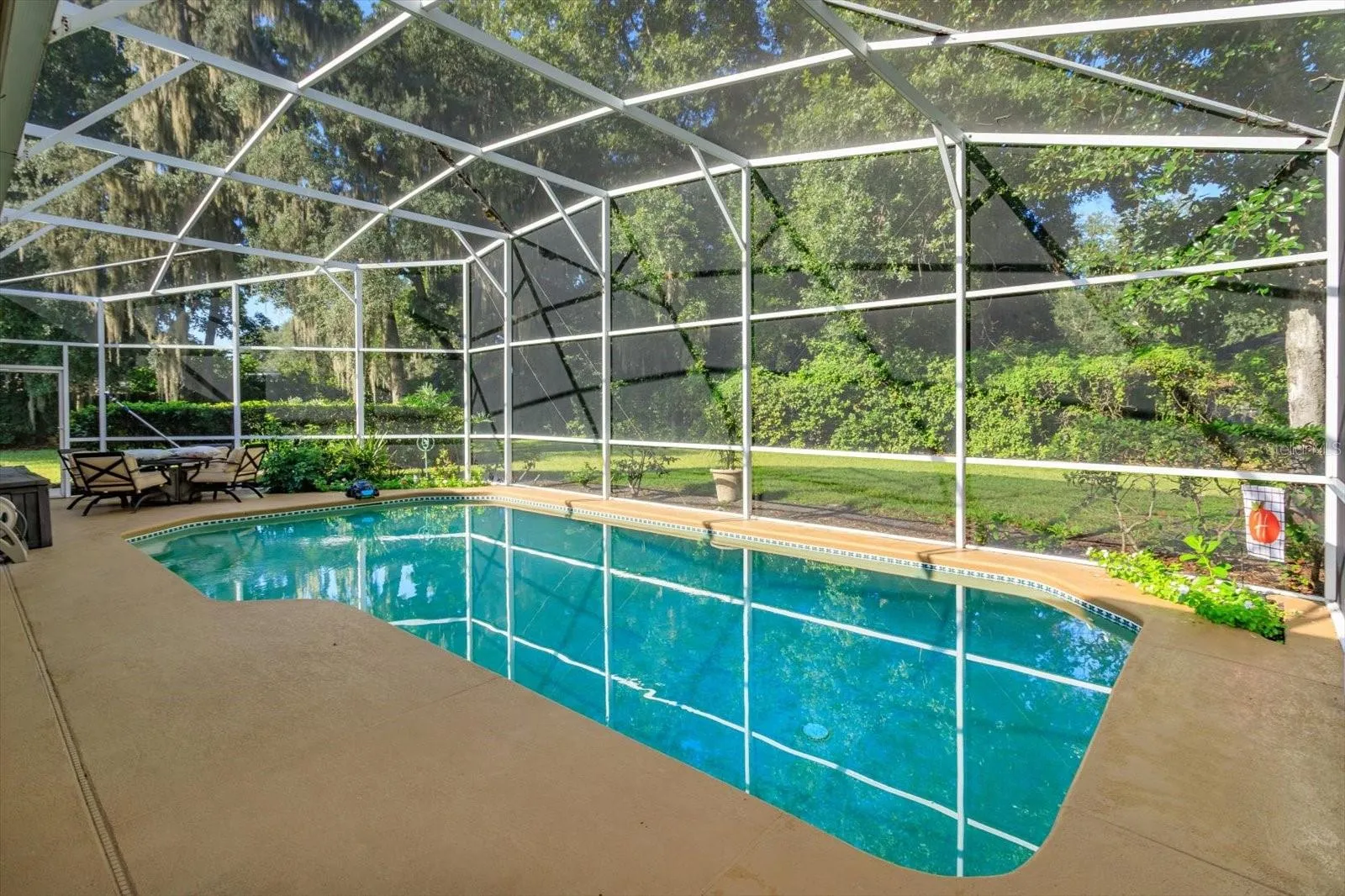 screened-in pool for easy care