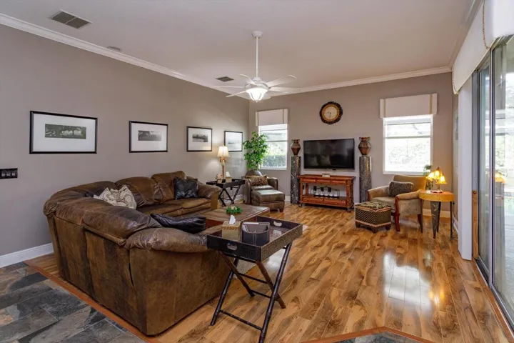 spacious family room